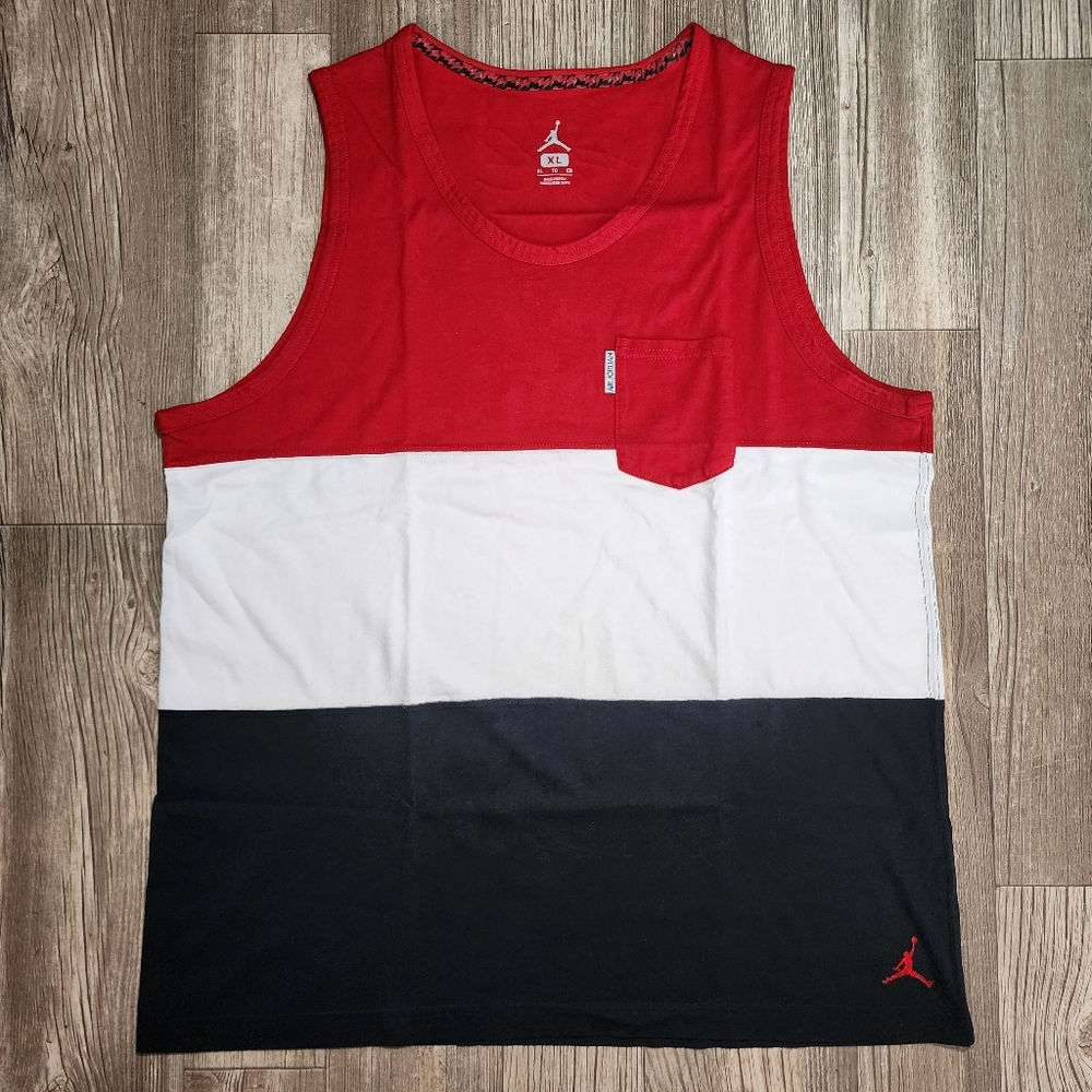 Air Jordan Jumpman Black/ Red Tank Top Shirt Size XL Men's